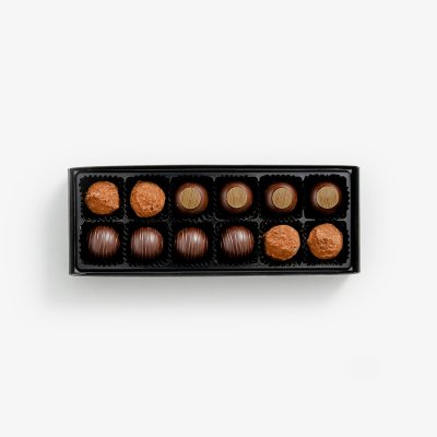 Single Origin Truffle Selection boîte à 12 pcs
